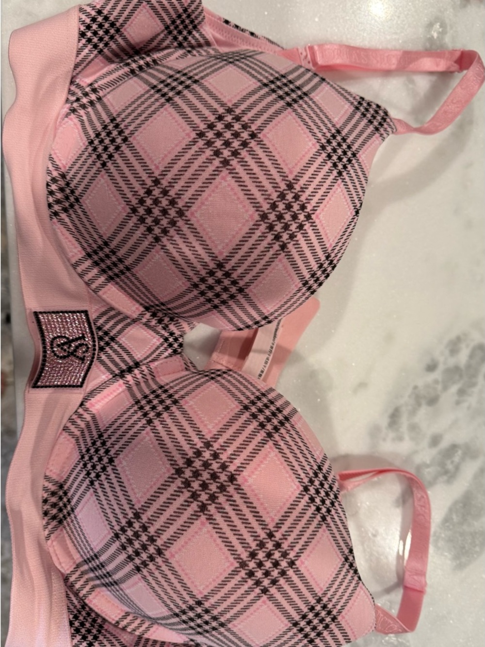 Victoria's Secret Pink Plaid Underwire Bra